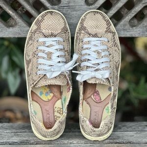 BORN Leather snake print sneakers|6.5